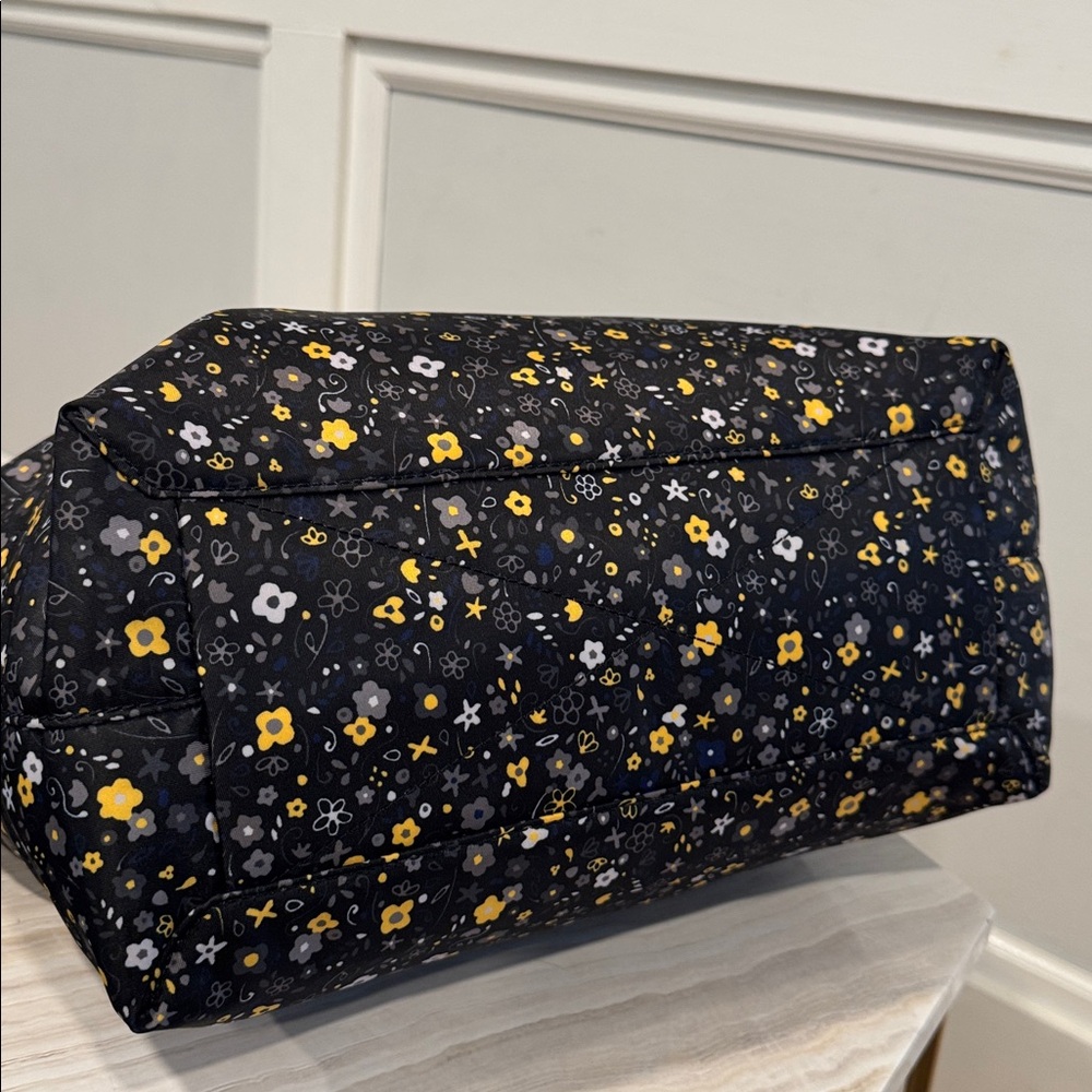 Marc Jacobs Bag Wingman Black Yellow Floral Nylon Tote EUC - Picture 11 of 17